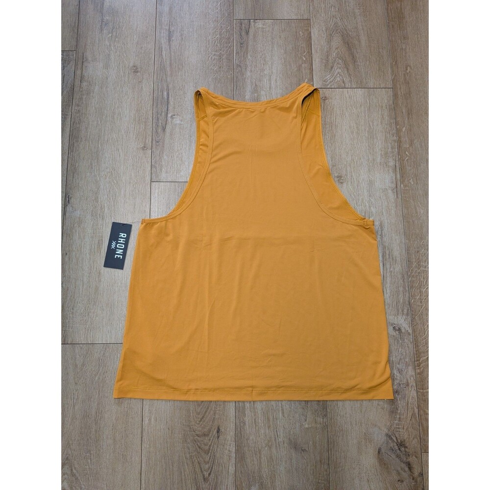 NWT Rhone Extra Mile Performance Singlet Harvest Brown/ Autumn Gold Men's Sz L - Picture 11 of 12